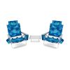 2 Pack 5-Position Outdoor Folding Backpack Beach Table Chair Reclining Chair Set