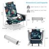 2 Pack 5-Position Outdoor Folding Backpack Beach Table Chair Reclining Chair Set