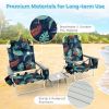 2 Pack 5-Position Outdoor Folding Backpack Beach Table Chair Reclining Chair Set