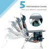 2 Pack 5-Position Outdoor Folding Backpack Beach Table Chair Reclining Chair Set